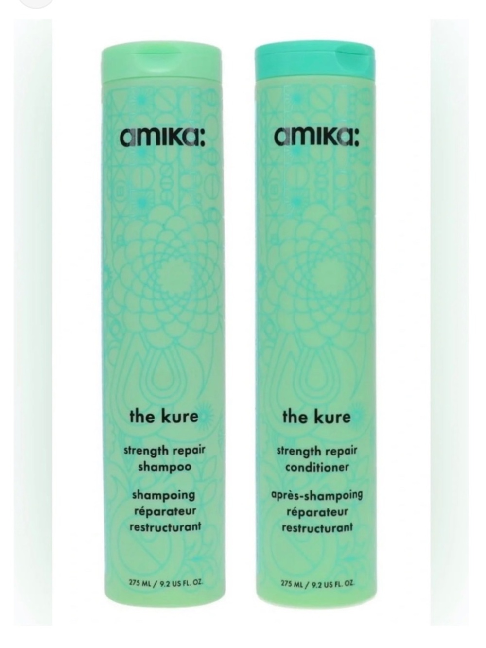 amika The Kure Strength Repair Shampoo & Conditioner set - NWT